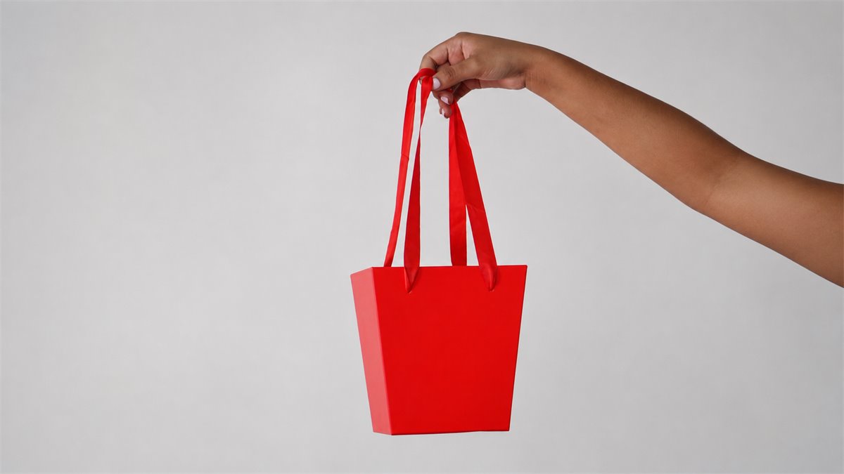 Bolsa roja para arreglo | Almacen Floral
