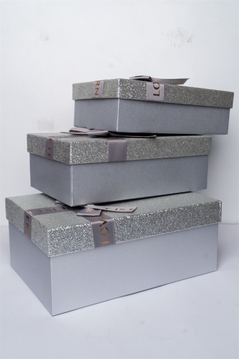 Caja plateada premium | Almacen Floral