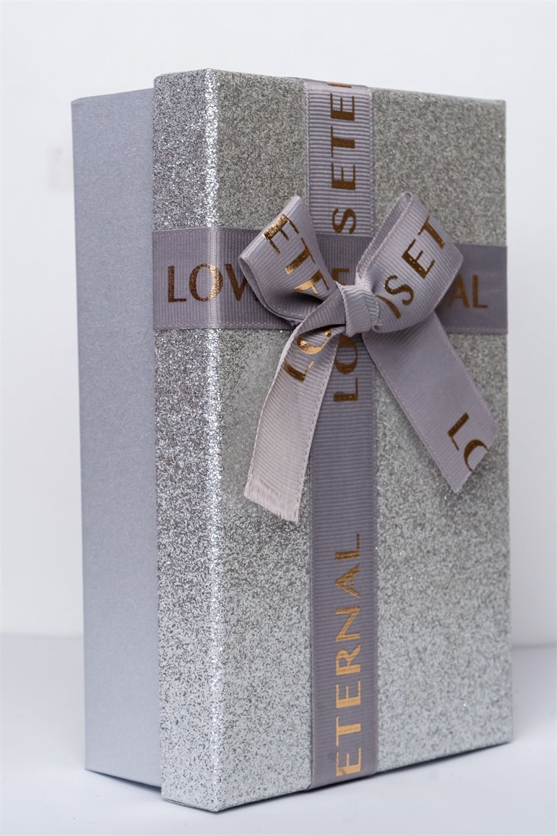 Caja plateada premium | Almacen Floral