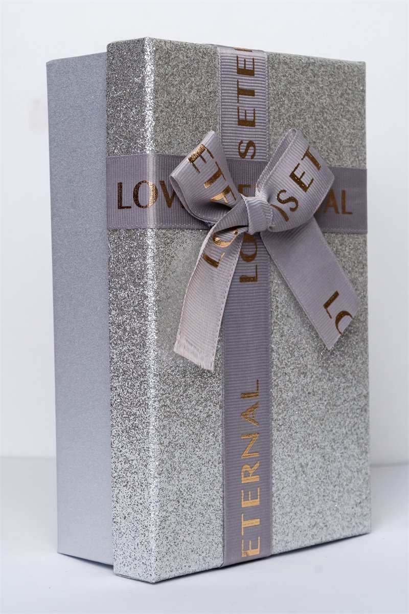 Caja plateada premium | Almacen Floral